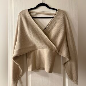 Love Tree Beige Women's Poncho Sweater